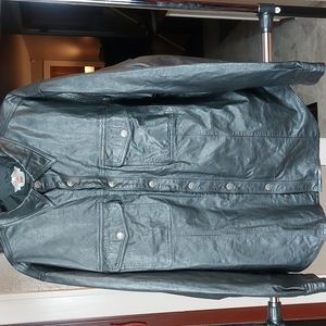 HARLEY DAVIDSON MENS LEATHER SHIRT